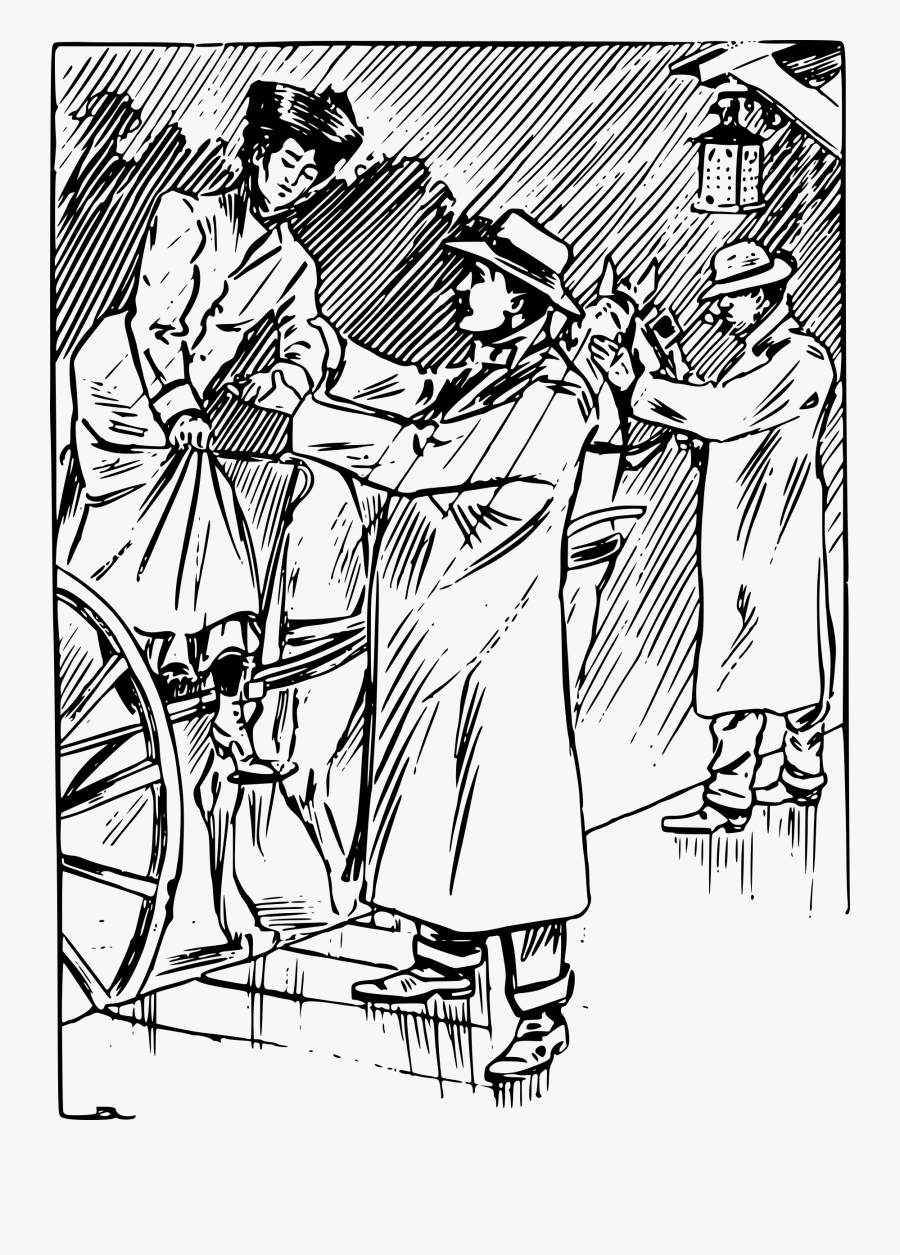 Rainy Day Cart - Vintage Clothing, Transparent Clipart