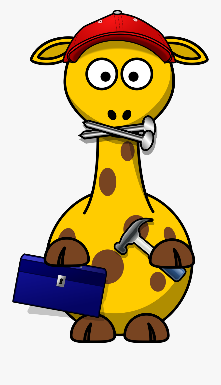 Giraffe Craftsmen Clip Arts - Cartoon Giraffe, Transparent Clipart