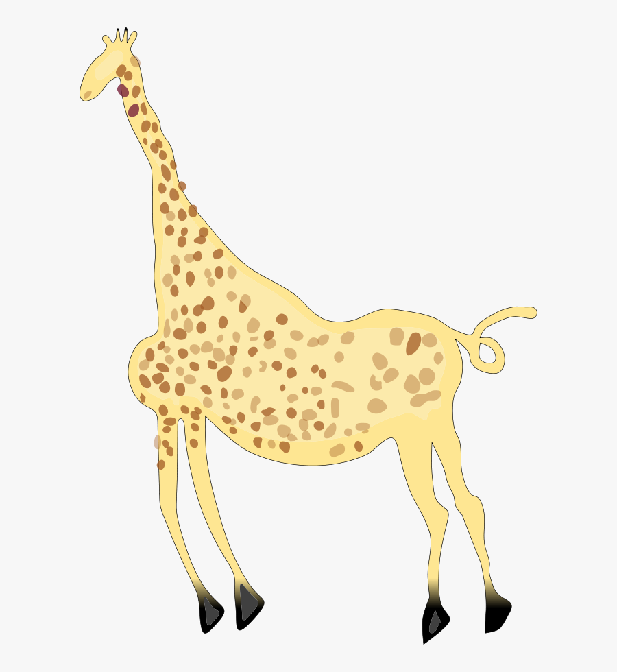 Free Vector Rock Art Acacus Giraffe - Jirafa Rupestre, Transparent Clipart