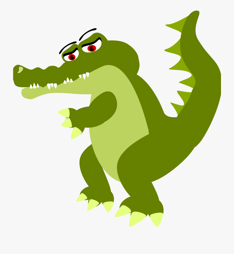 Crocodile Clipart Green Thing - Sad Alligator Clip Art, Transparent Clipart