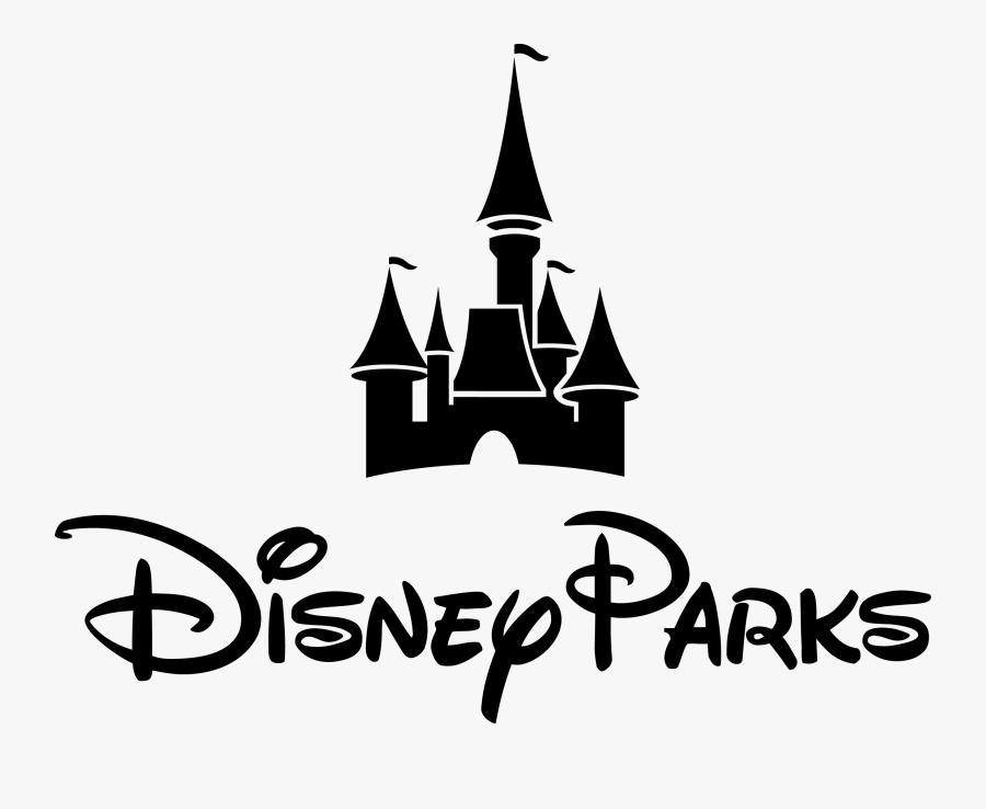 Disney Castle Clipart Black And White - Disney Parks Logo Png, Transparent Clipart