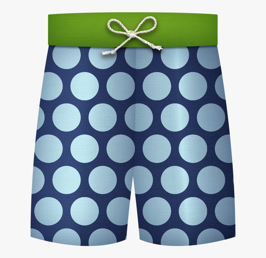 Swim Clipart Swimming Trunk - Polka Dot Shorts Clipart , Free Transparent C...