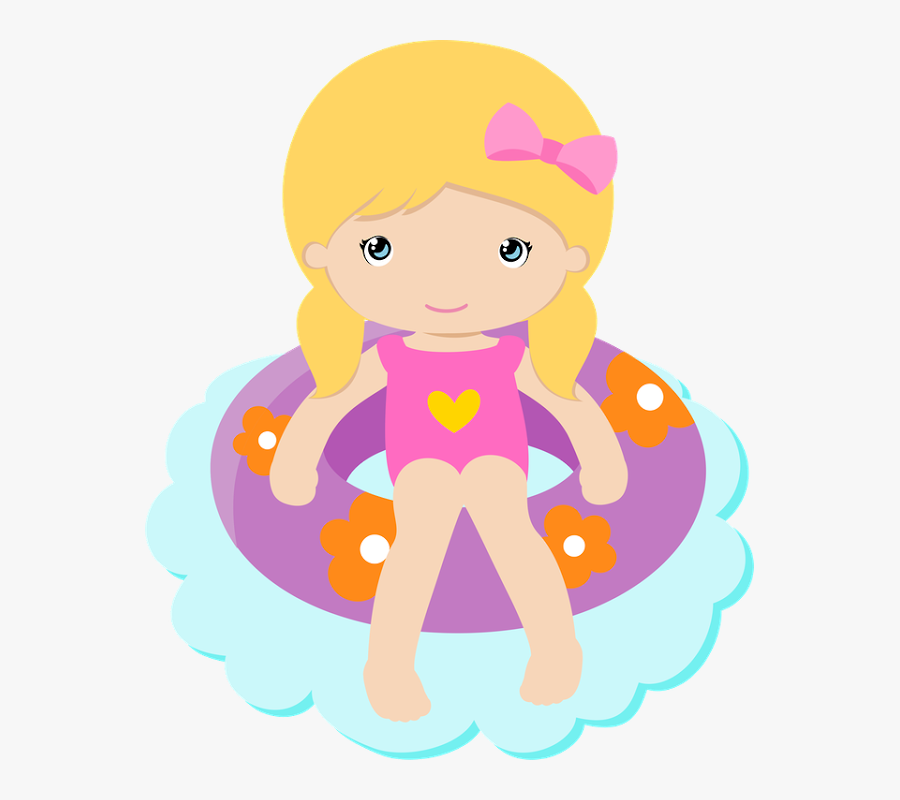 Girl Clipart Swimming - Pool Party Girl Clipart, Transparent Clipart