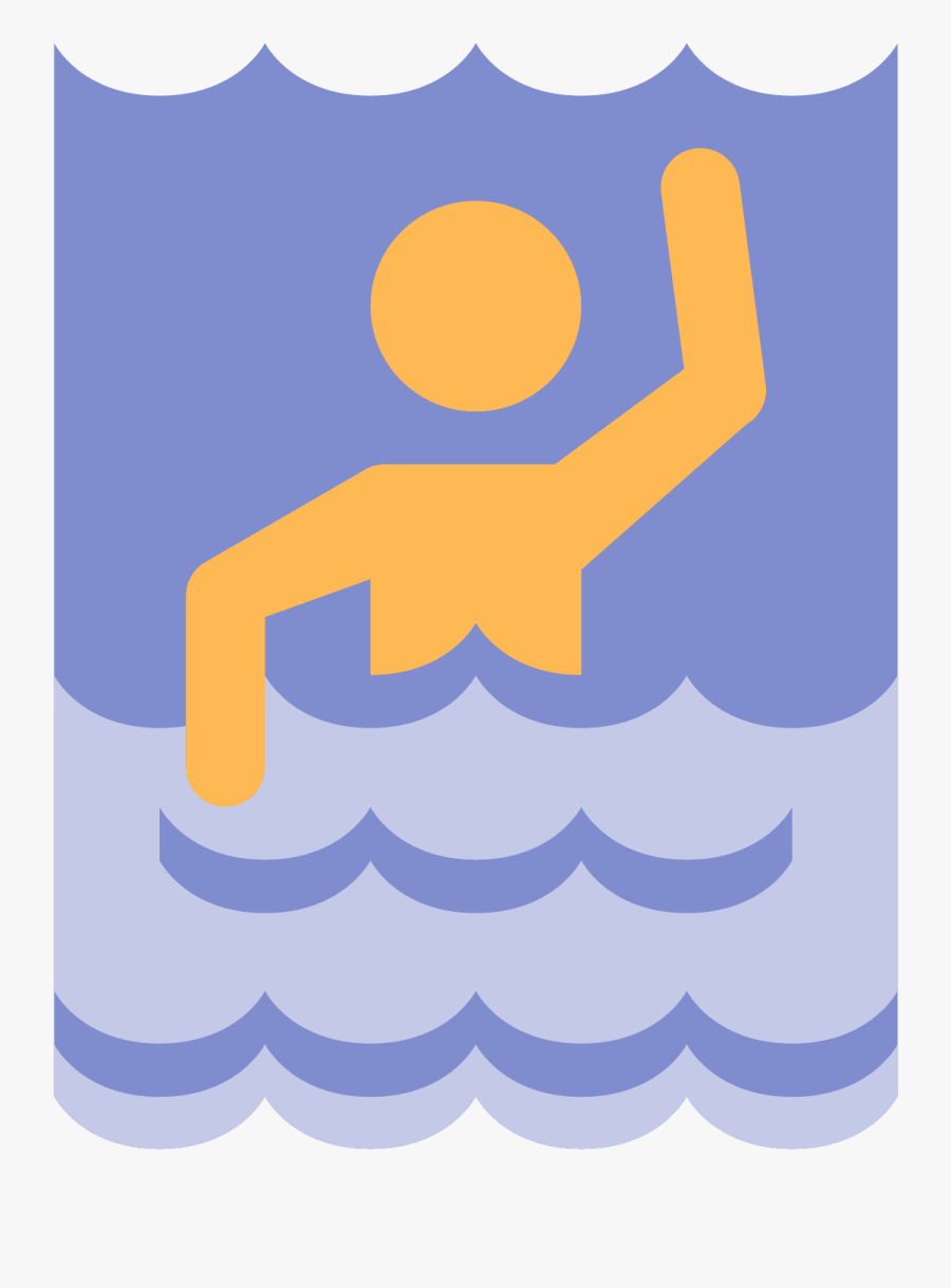 This Icon Is Depicting A Person Swimming, Transparent Clipart