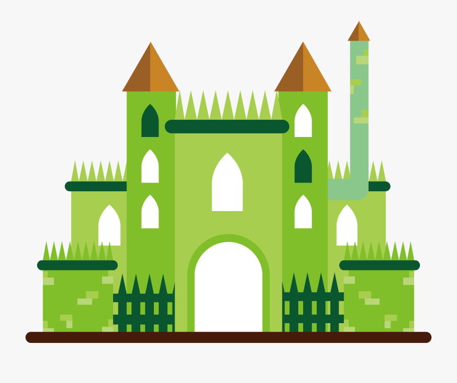 Cartoon Illustration Green Transprent Png Free Ⓒ - Clipart Green Castle Transparent, Transparent Clipart