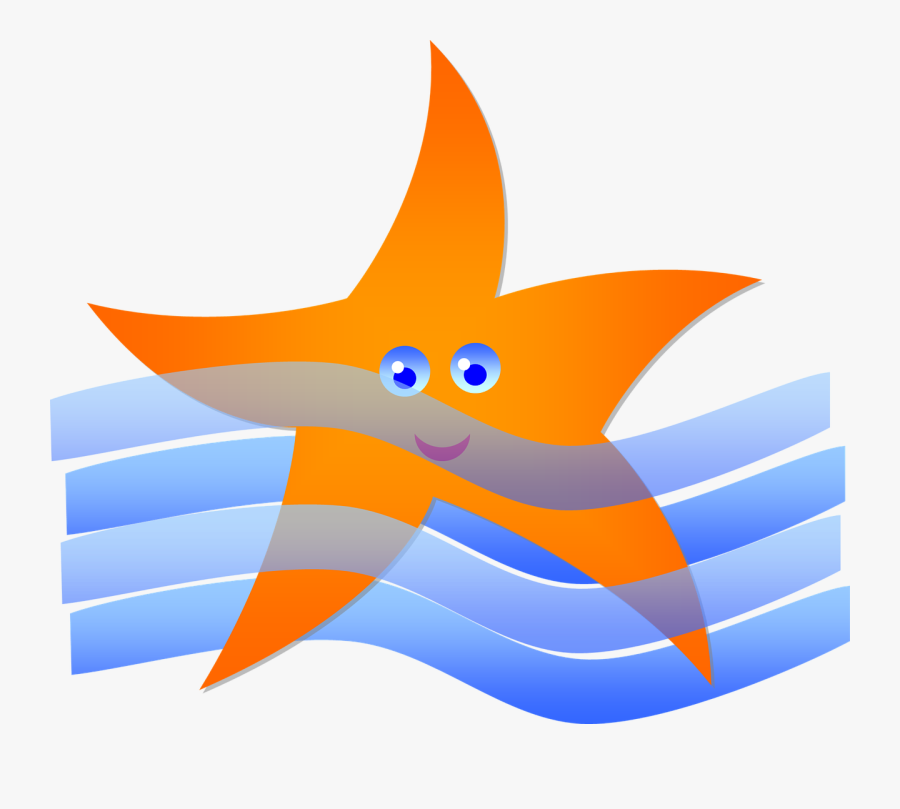 Beach, Beach Sea Sea Shell Swimming Seashore Fish - การ์ตูน ทะเล Png, Transparent Clipart