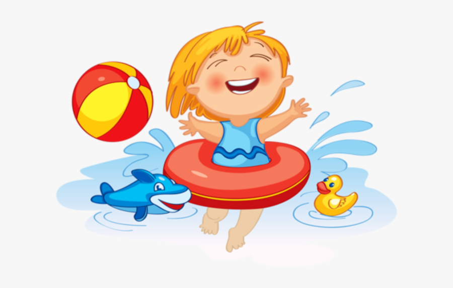Transparent Kid Swimming Clipart - Little Girl Life Vector, Transparent Clipart