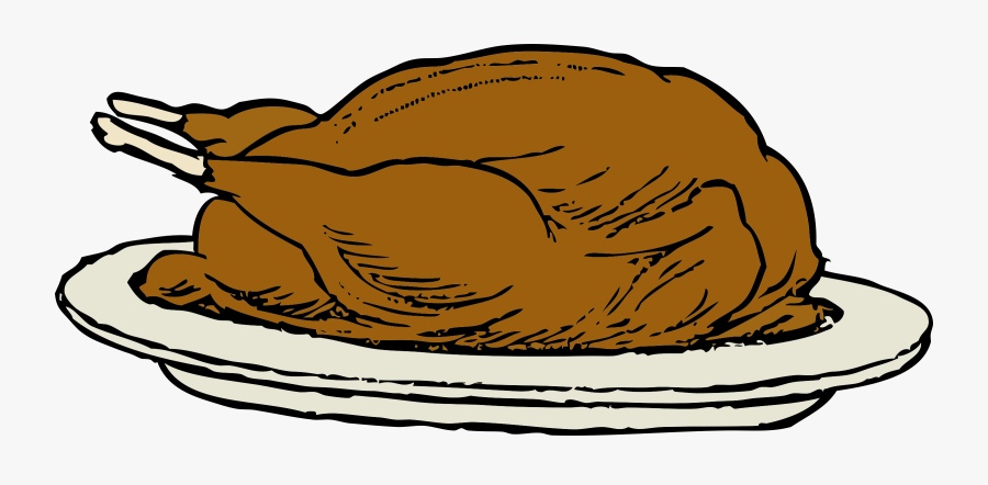 Bbq Chicken Clip Art - Turkey On Platter Clipart, Transparent Clipart