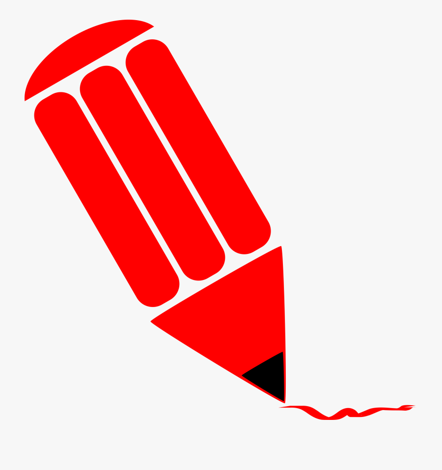 Crayons Clipart Red Crayon - Pencil Stylized, Transparent Clipart