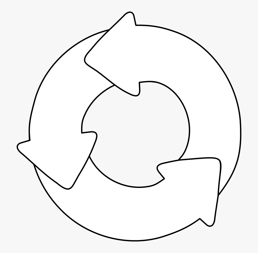 White Recycle, Transparent Clipart
