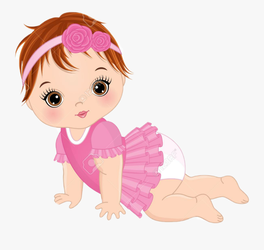 Cute Baby Girl Vector Clipart , Png Download - Cute Baby Girl Vector, Transparent Clipart