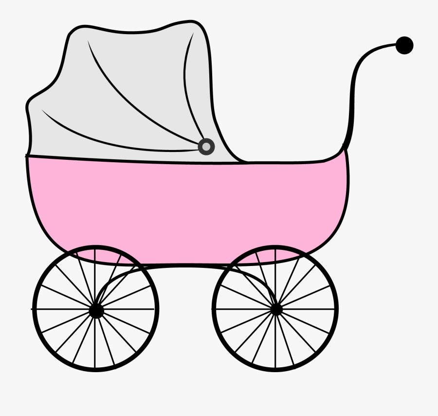 Baby Girl Free Girl Baby Shower Clip Art Free Vector - Baby Stroller Clipart Png, Transparent Clipart