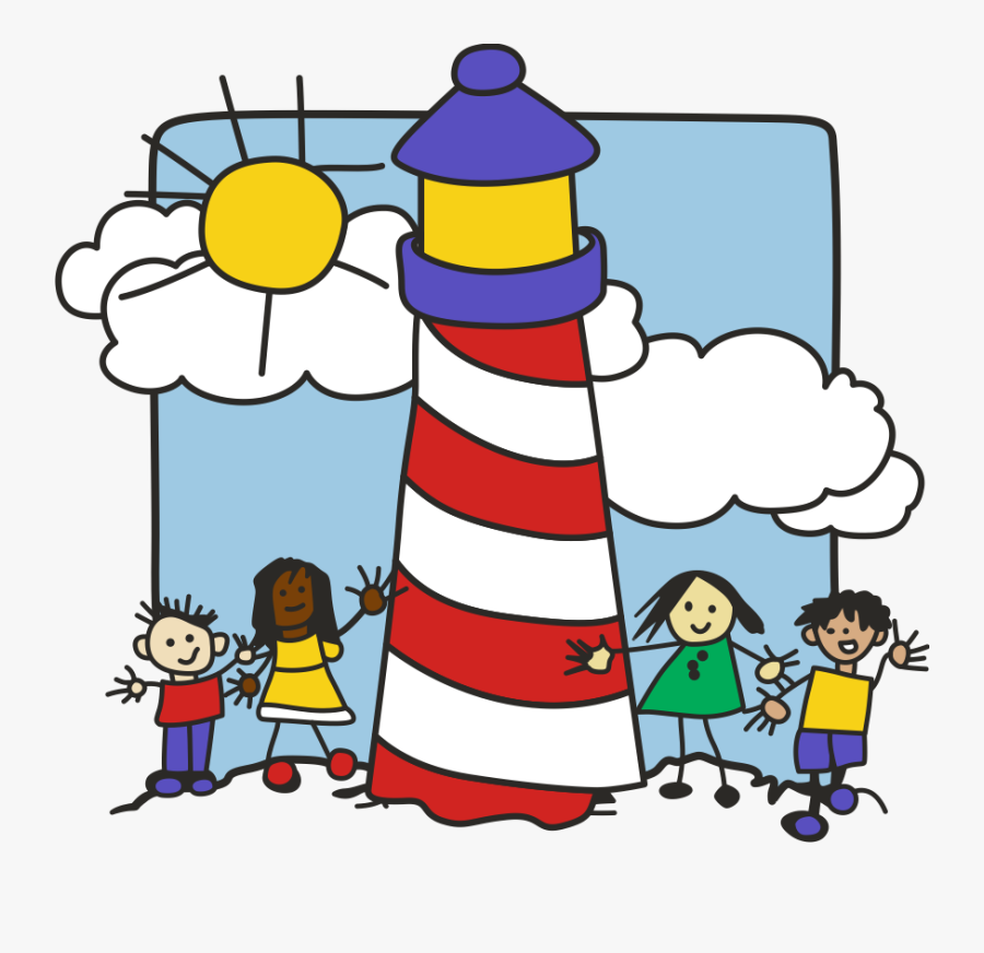Lighthouse Early Childhood Center Image Black And White - Lighthouse Kids Clipart, Transparent Clipart