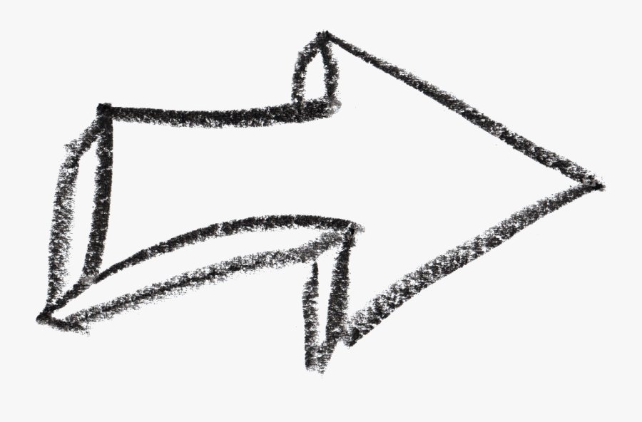 Crayons Black And White - White Arrow Drawing Png, Transparent Clipart