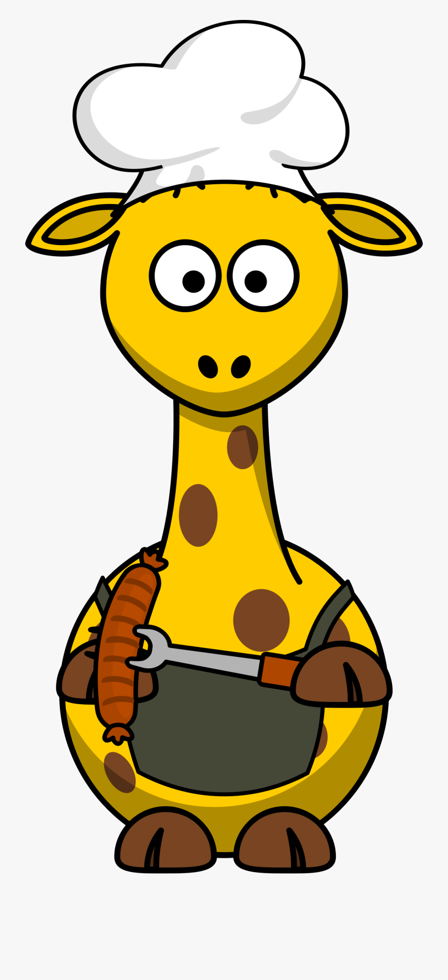 Giraffe Barbecue Clip Arts - Cartoon Giraffe Clipart, Transparent Clipart