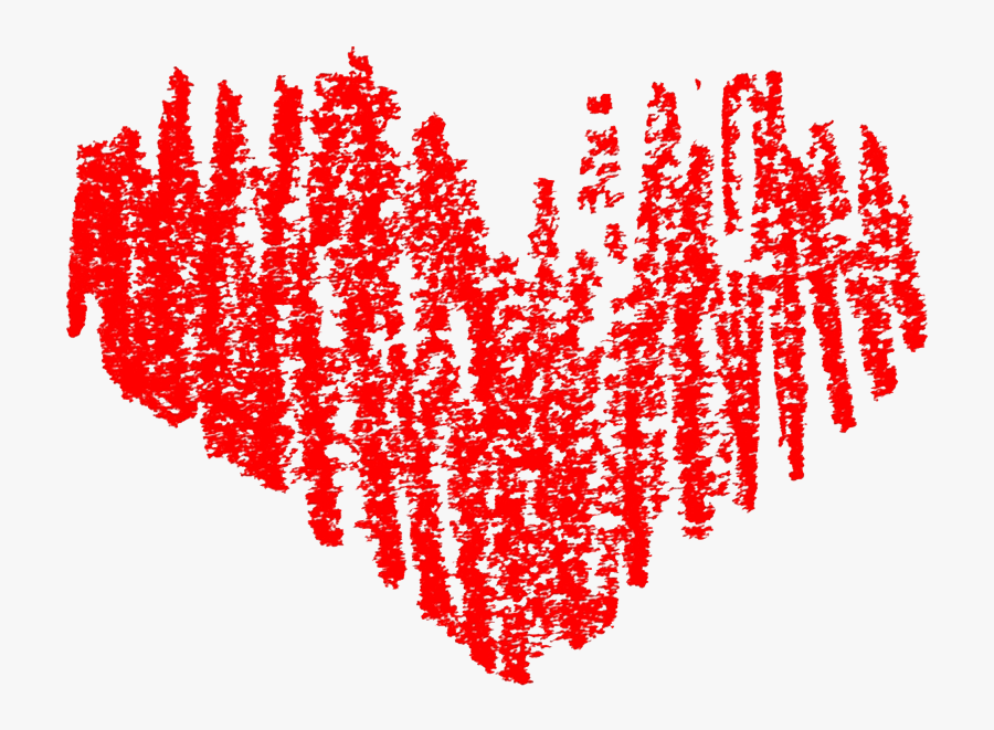 Crayon Heart Clipart - Transparent Red Crayon Png, Transparent Clipart