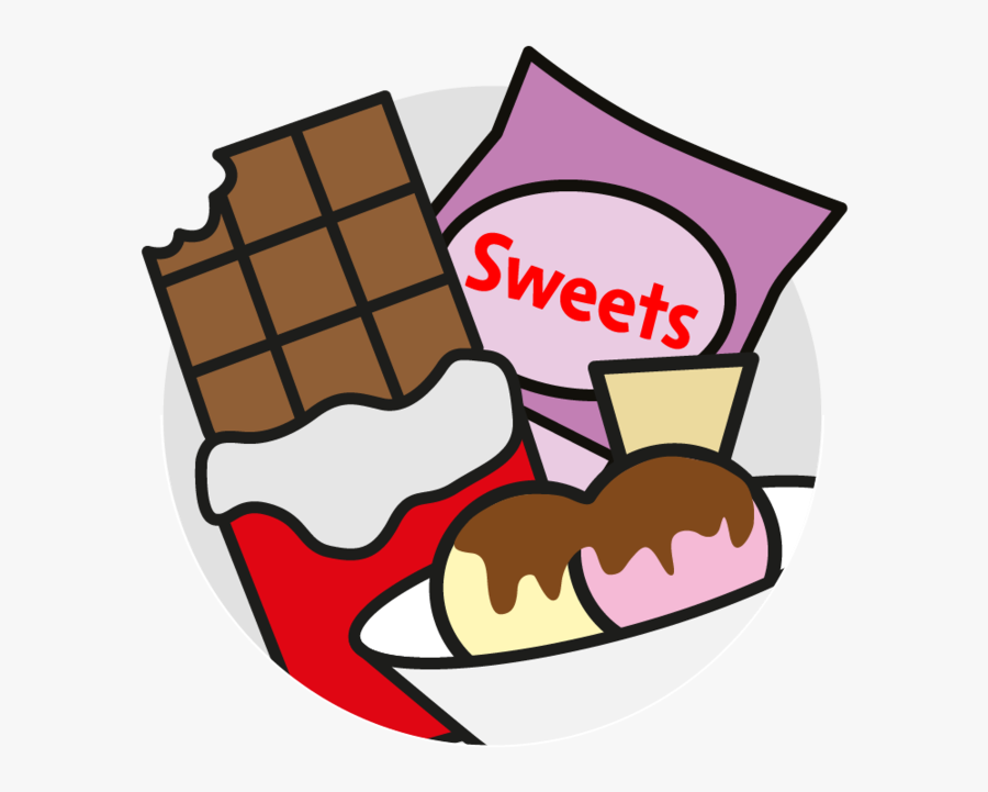Food Clipart Lunch - Sweets And Chocolate Cartoon, Transparent Clipart