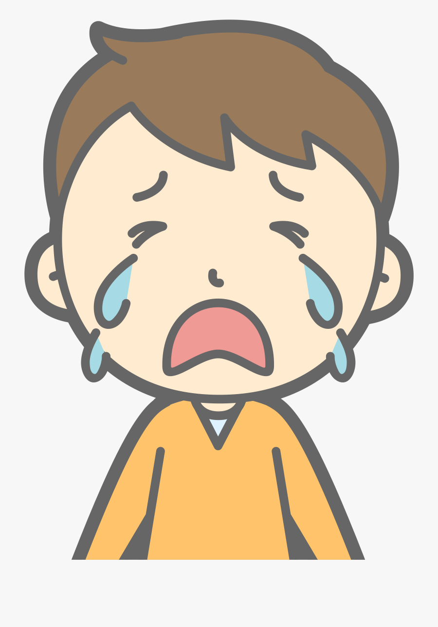 Crying Boy - Clip Art Crying, Transparent Clipart