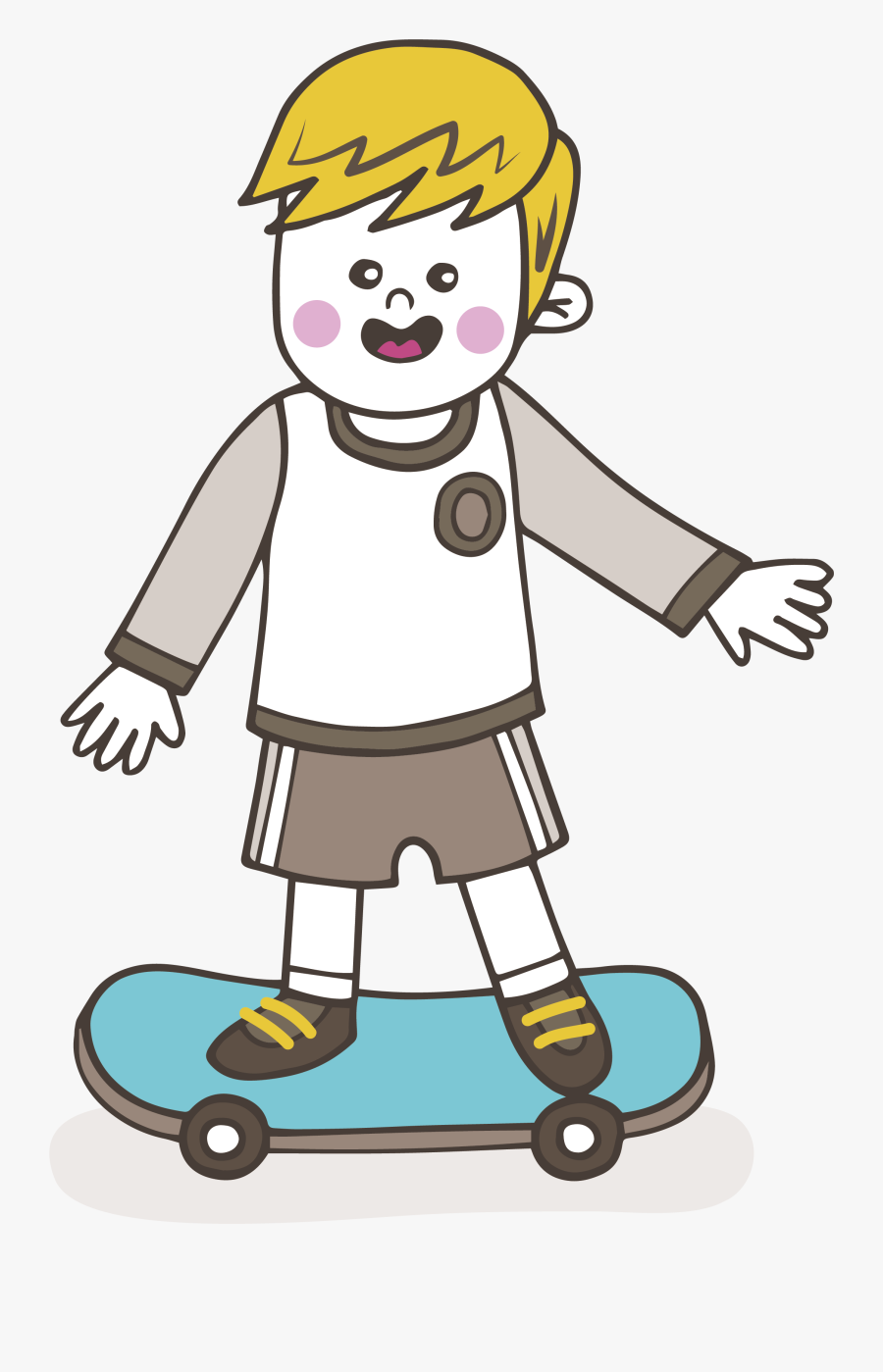 Clip Art Cartoon Skateboarding Clip Art - Skater Boy Cartoon Png, Transparent Clipart