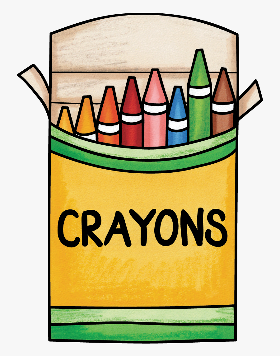 Crayon Clipart School Supply - Transparent School Supplies Clipart , Free T...