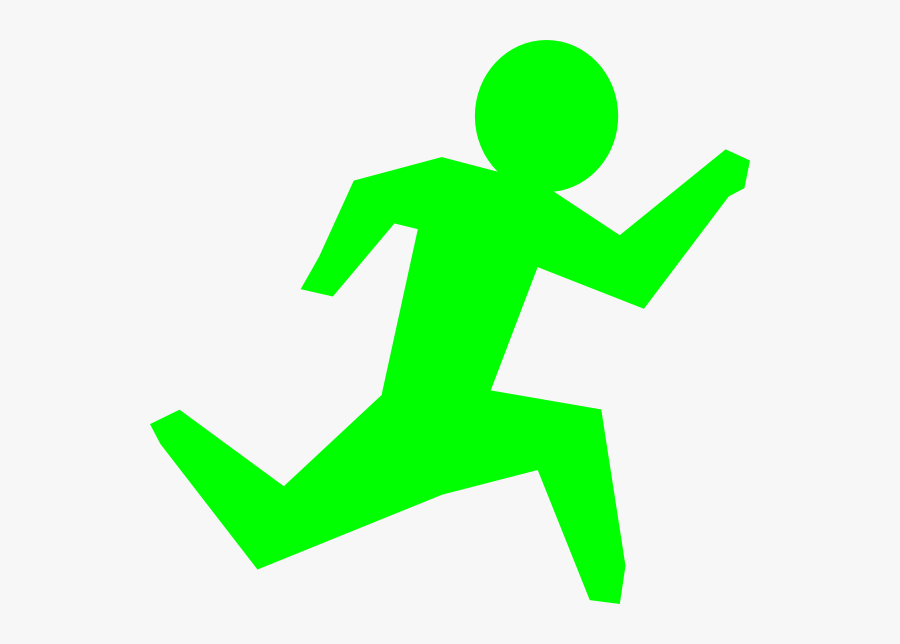 Running Man Icon Red, Transparent Clipart