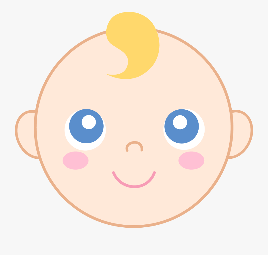 Cute Baby Face Clipart - Easy Baby Face Drawing, Transparent Clipart