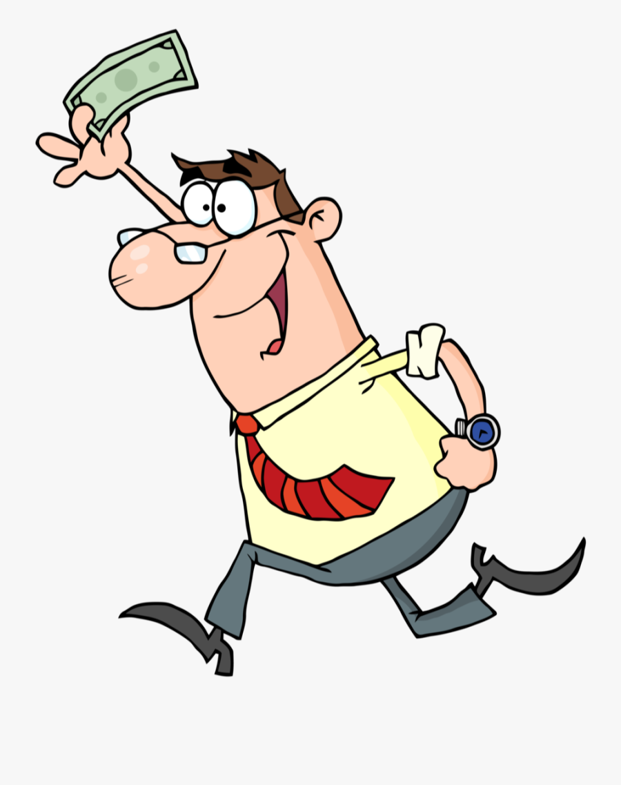 People Running With Money , Transparent Cartoons - People Running With Money, Transparent Clipart
