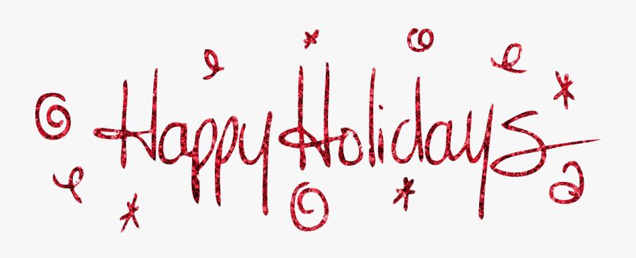 Clip Art Happy Holidays Transparent - Calligraphy, Transparent Clipart