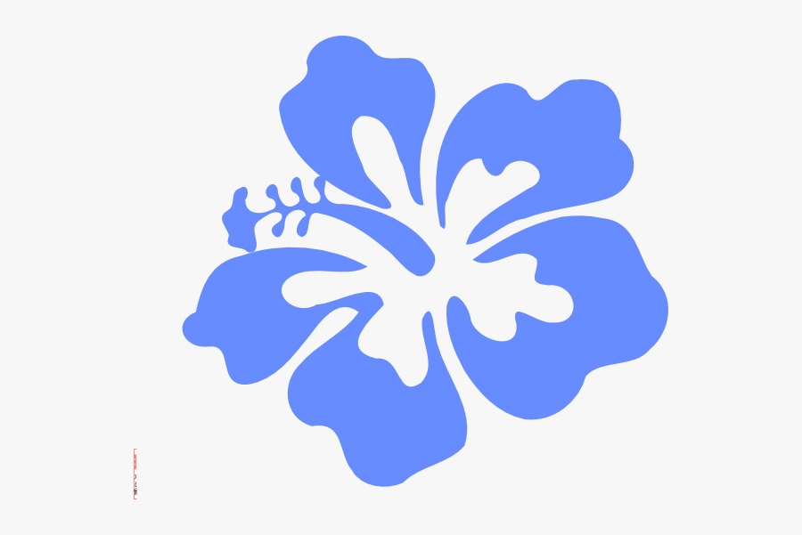 Light Blue Clip Art - Transparent Background Hawaiian Flower Transparent, Transparent Clipart