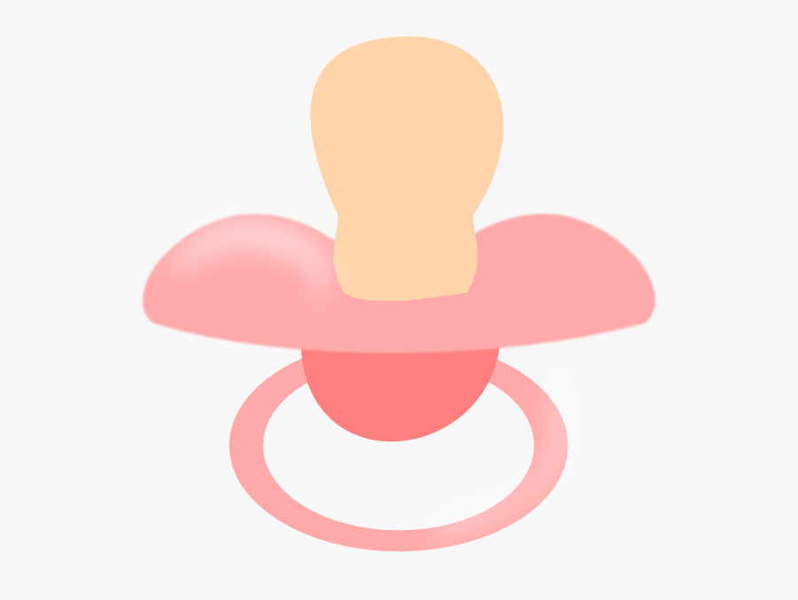 Babygirl Clipart Baby Pacifier - Pink Pacifier Clip Art, Transparent Clipart