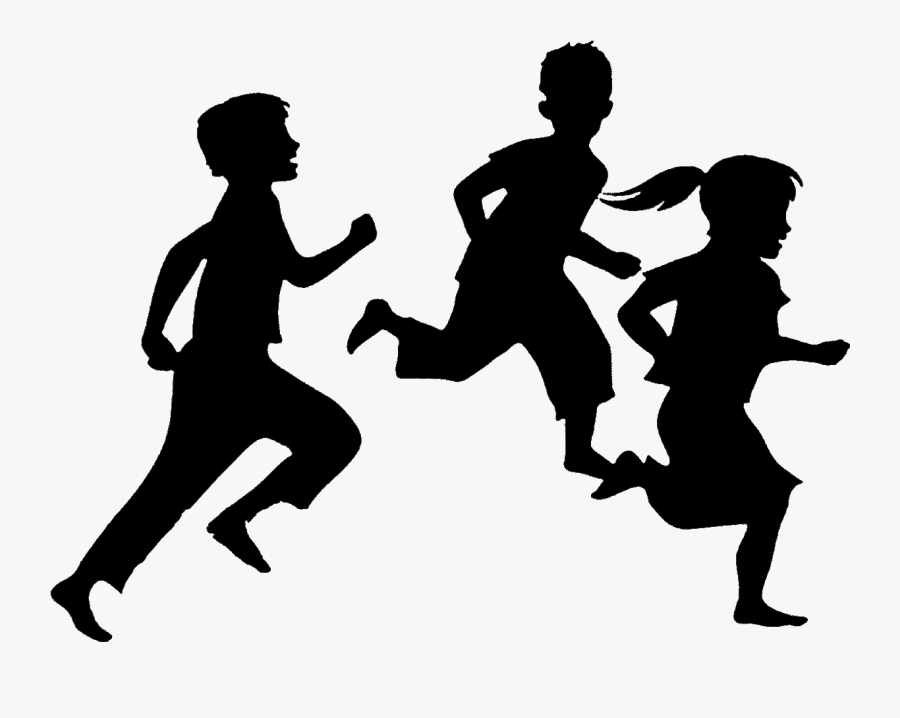Child Silhouette Running Clip Art - Child Running Silhouette, Transparent Clipart