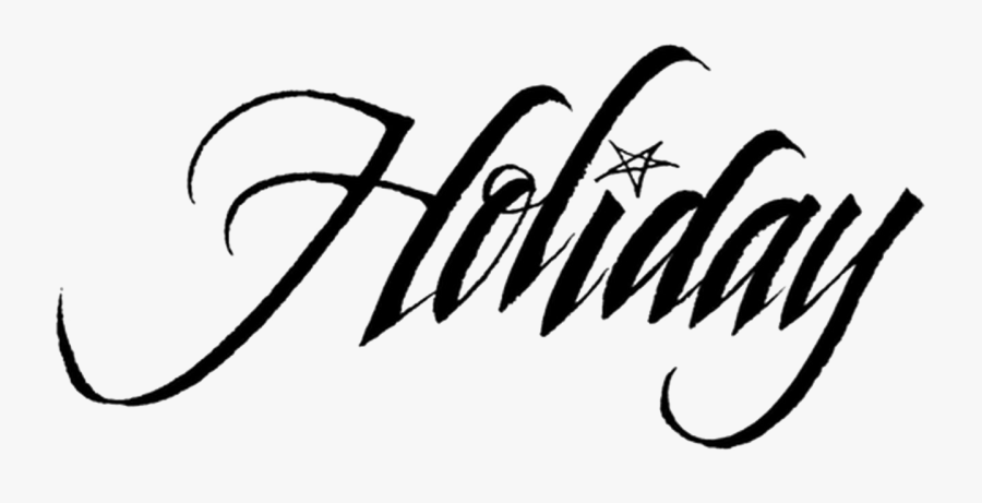 Happy Holidays Text Png - Holiday Written In Calligraphy, Transparent Clipart