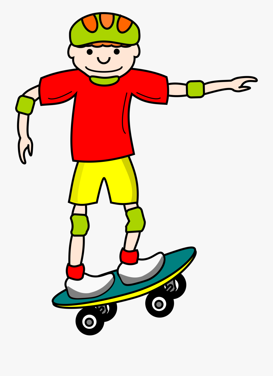 Boy - Clip - Art - Skateboard Clipart, Transparent Clipart