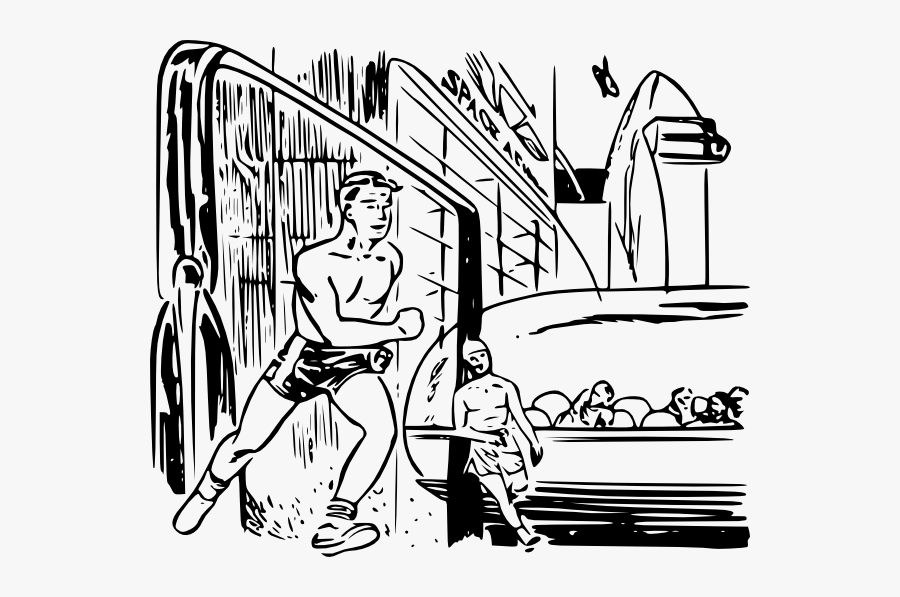 Free Vector Space Man Running Clip Art - Runner Clip Art, Transparent Clipart