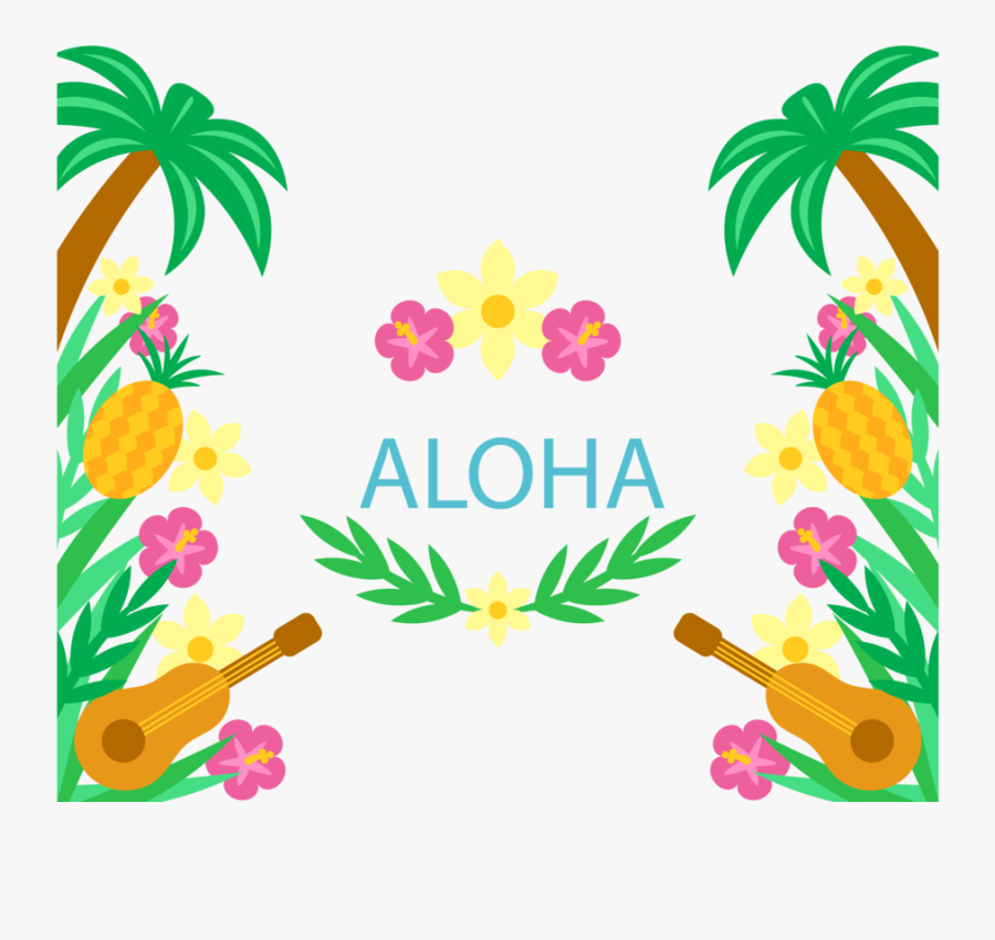 Convite Para Festa Tropical Clipart Cuisine Of Hawaii - Hawaiian Photo Booth Frame, Transparent Clipart