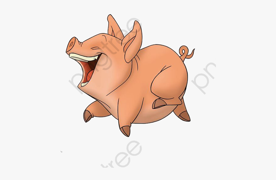 Pig Clipart Running - Pig Character Design, Transparent Clipart