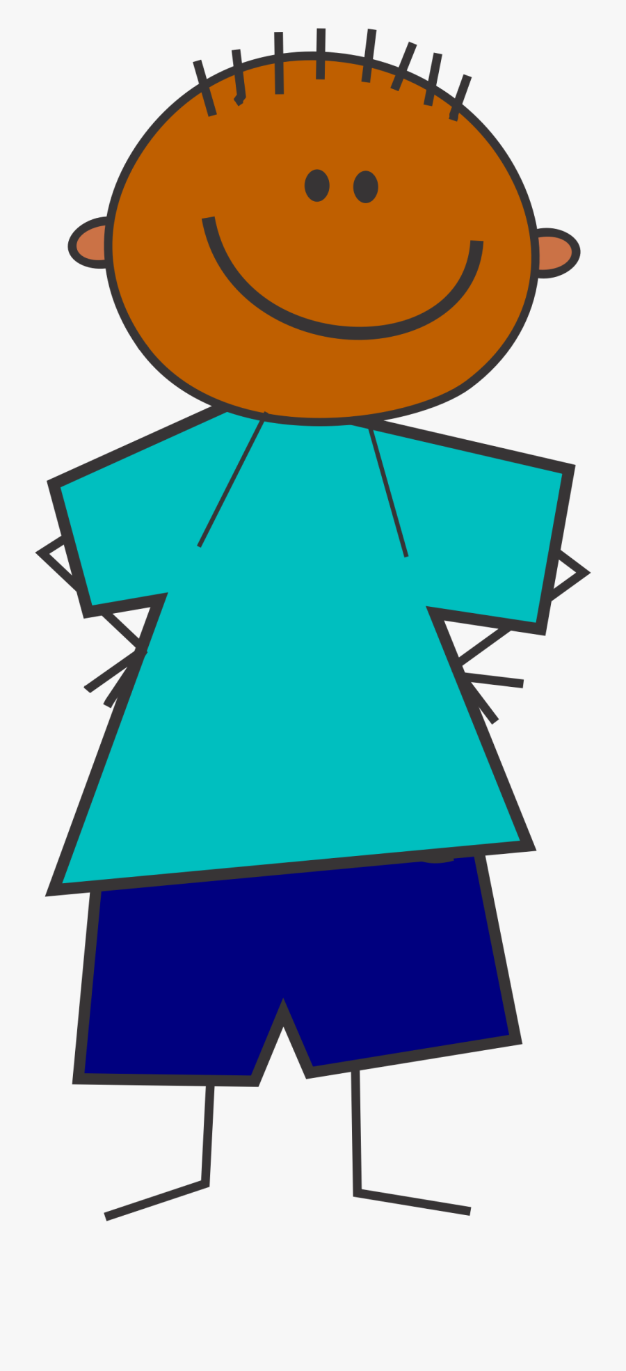Thumb Image - Cartoon Stick Figure Boy, Transparent Clipart