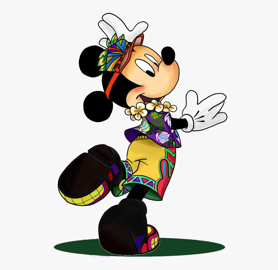 Hawaii Clipart Mickey - Hawaiian Minnie And Mickey, Transparent Clipart