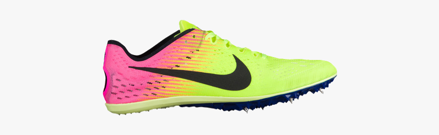 Track Shoe Nike Air Logo Clipart Running Clothing Green - Nike Zoom Victory 3 Green And Pink, Transparent Clipart