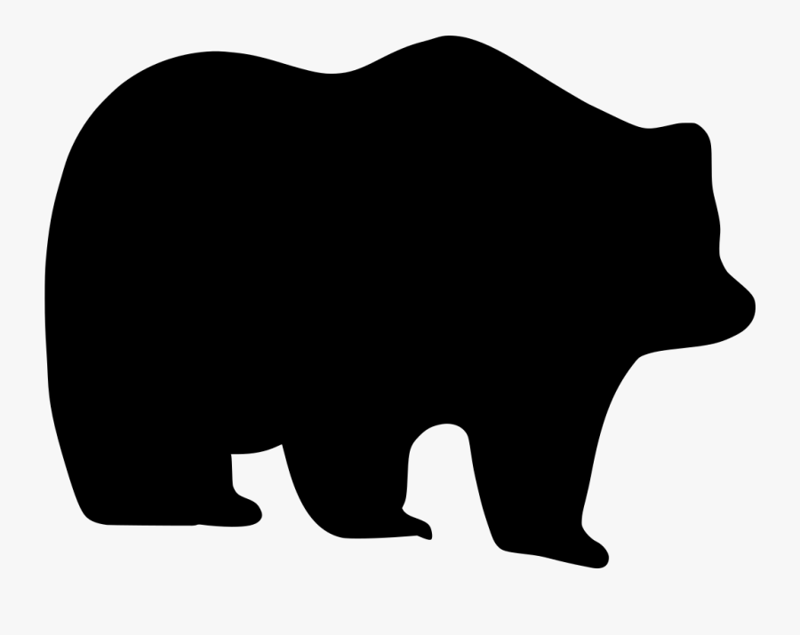 Black Bear Clipart Outline - Bear Head Silhouette Png, Transparent Clipart