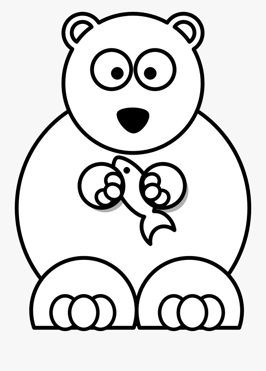 Black Bear Clip Art Free - Easy Cute Polar Bear Drawing Step By Step, Transparent Clipart