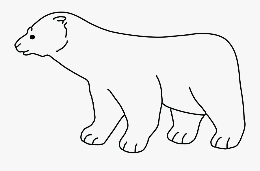 Clip Art Polar Bear Black And White Clipart - Clipart Transparent Background Polar Bear Transparent, Transparent Clipart