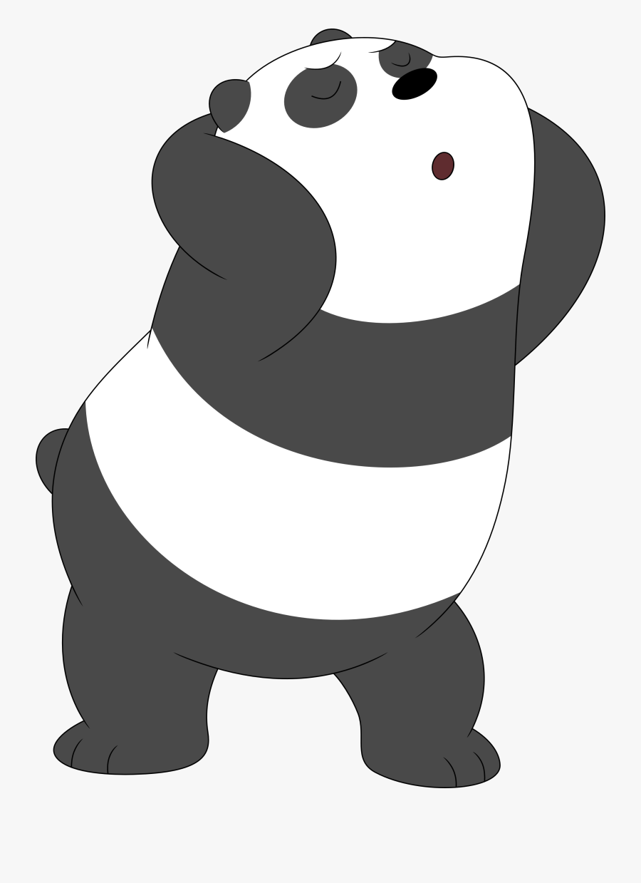 Anime Panda Png Picture Black And White - Panda We Bare Bears Png, Transparent Clipart