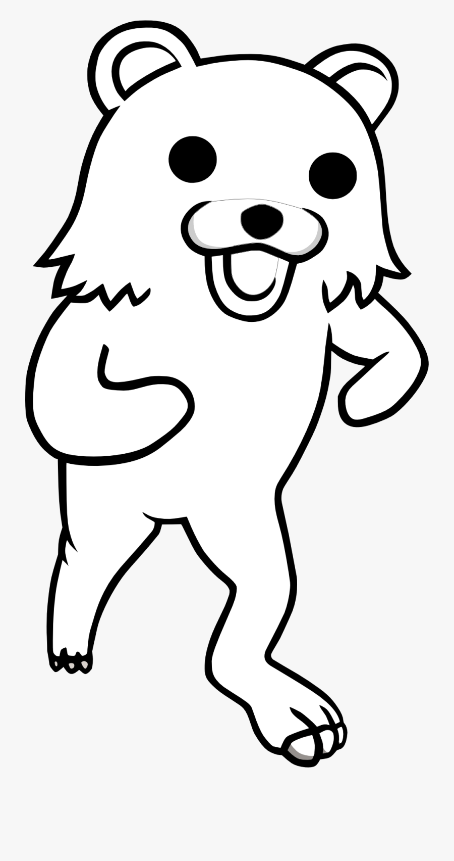 P Bear Black White Line Art 555px - Pedo Bear Wall Paper, Transparent Clipart