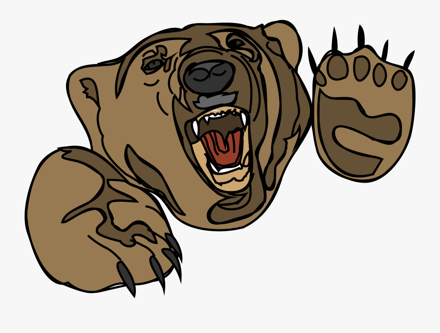 Graphic Black And White At Getdrawings Com Free - Angry Cartoon Bear Face, Transparent Clipart