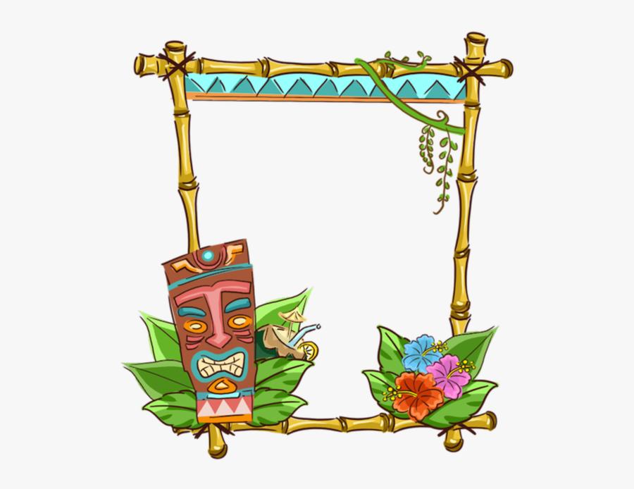 Cadres Rahmen Quadro Png - Hawaiian Frame Clipart, Transparent Clipart