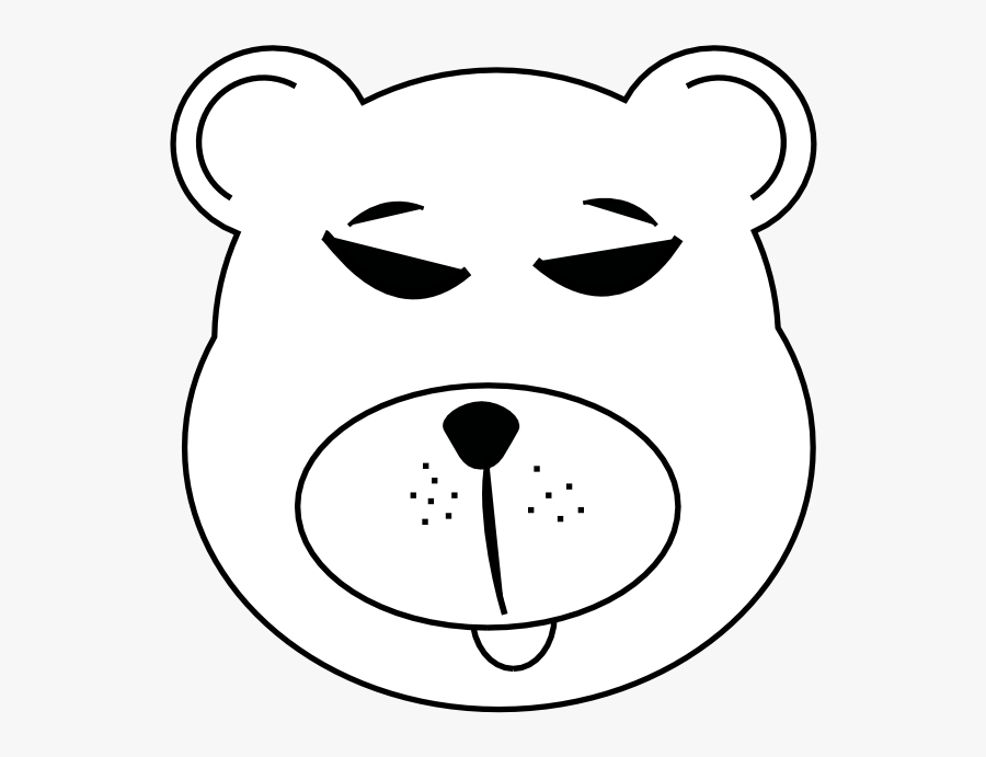 Transparent Bear Head Clipart Black And White - Clip Art, Transparent Clipart