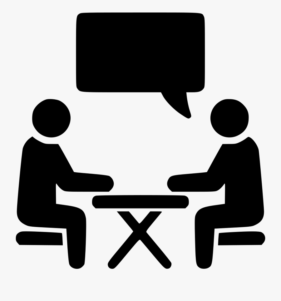 Interview Chat Conversation Job Hire Svg Png Icon Free - Face To Face Icon, Transparent Clipart