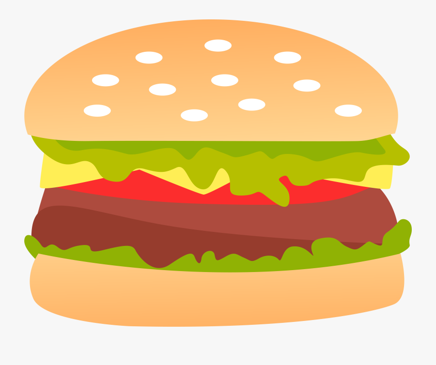 Burger Vector With Transparent Background - Transparent Cheese Burger Clipart, Transparent Clipart