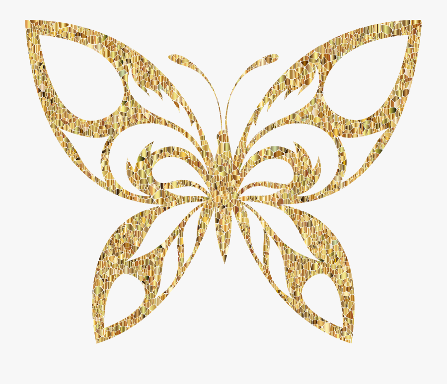 Collection Of Free Golde - Pink And Gold Butterflies, Transparent Clipart